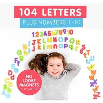 Curious Columbus Magnetic Letters and Numbers for Toddlers. Foam Alphabet Fridge Magnets and Numbers for Kid Learning. 123 ABC Toddler Magnets for Refrigerator
