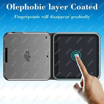 Lens Screen Protector for DJI Action 2 Dual-Screen Combo [2+4Pack], ULTER Tempered Glass Cover 0.3mm 9H Hardness Anti-Scrach Anti-Fingerprint Anti-Bubble