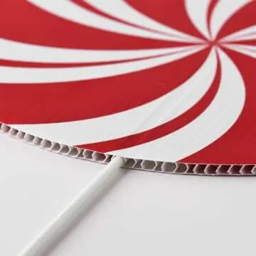 Christmas Tree Picks Set: 12 Pcs Peppermint Lollipop Ornaments