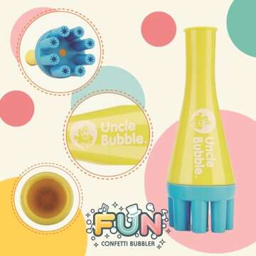 Uncle Bubble Mini Bubble Blower for Kids - Safe & Fun!