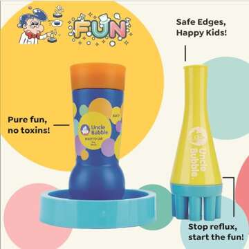 Uncle Bubble Mini Bubble Blower for Kids - Safe & Fun!
