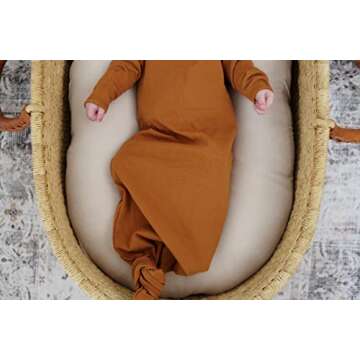 Soft Organic Cotton Knotted Gown for Newborns