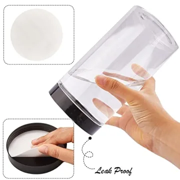 Airtight Clear Plastic Jars - Set of 12, BPA Free