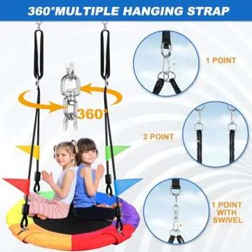 Odoland 24 Inch Tree Swing - Great for Kids and Family Fun