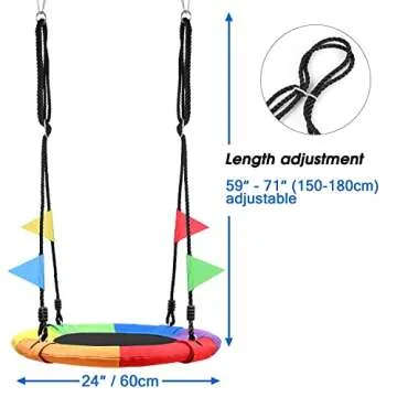 Odoland 24 Inch Tree Swing - Great for Kids and Family Fun