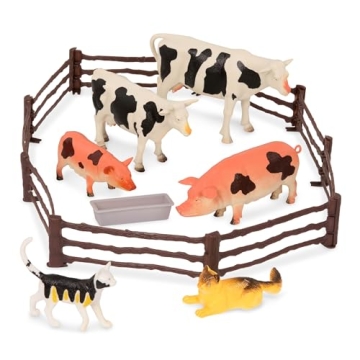 Barnyard Bucket 60Pc Farm Animal Toy Set for Kids