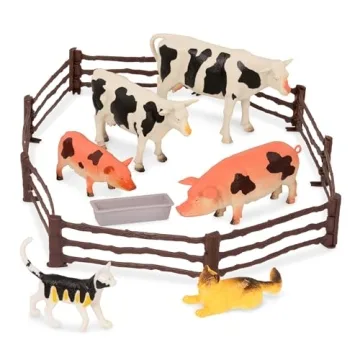 Barnyard Bucket 60Pc Farm Animal Toy Set for Kids