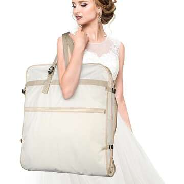 Zilink Wedding Dress Bag - 72" Extra Long Garment Bag for Brides and Formal Wear