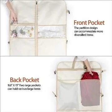 Zilink 72" Wedding Dress Bag with Accessory Pockets