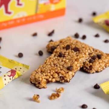 This Saves Lives Kids' Nut-Free Snack Bars, Helping to End Child Hunger, Individually Wrapped Kids Healthy Snack Bars - Gluten-Free, Non-GMO - Chocolate Chip "Dino" Mite, 0.88oz Bars (Pack of 15)