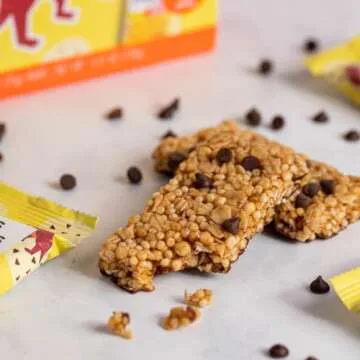 This Saves Lives Kids' Nut-Free Snack Bars, Helping to End Child Hunger, Individually Wrapped Kids Healthy Snack Bars - Gluten-Free, Non-GMO - Chocolate Chip "Dino" Mite, 0.88oz Bars (Pack of 15)