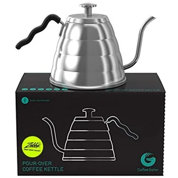 Coffee Gator Gooseneck Kettle with Thermometer - Precision Pour Over Kettle for Coffee & Tea
