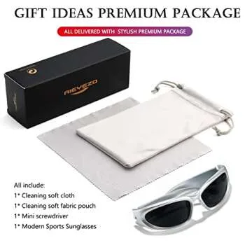 AIEYEZO Stylish Wrap Around Sports Sunglasses for All