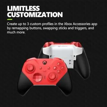 Xbox Elite Series 2 Core Wireless Gaming Controller – Red – Xbox Series X|S, Xbox One, Windows PC, Android, and iOS