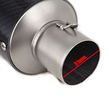 JFG RACING Motorcycle Slip on Exhaust,1.5-2" Universal Exhaust With Moveable DB Killer For Dirt Bike Street Bike Scooter ATV Racing