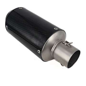 JFG RACING Motorcycle Slip on Exhaust,1.5-2" Universal Exhaust With Moveable DB Killer For Dirt Bike Street Bike Scooter ATV Racing