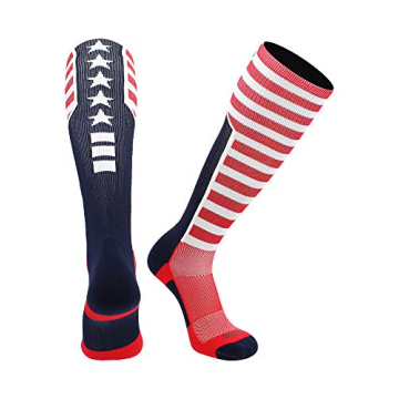 TCK Elite USA Flag Patriot Knee High Sports Socks
