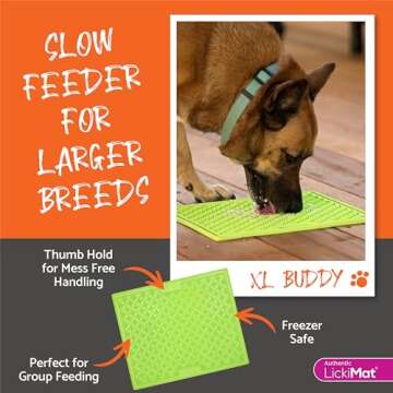 LickiMat X Large Breed Buddy Dog Lick Mat for Peaceful Moments