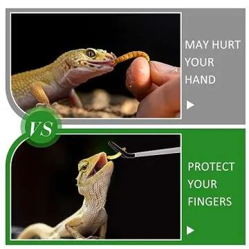 Lasnten 2 Pcs Extra Long Stainless Steel Reptile Feeding Tongs with Rubber Tip Bearded Dragon Aquarium Straight and Curved Long Tweezer Terrarium Feeder Tool for Tank(Silver, 10 Inch, 10.5 Inch)