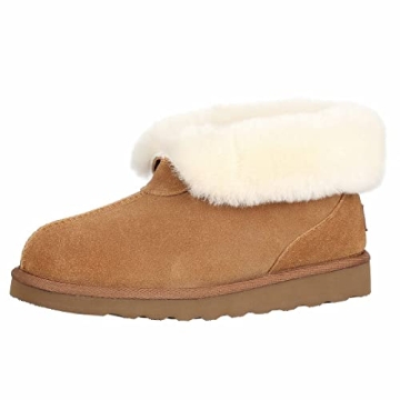Get Cozy with PAMIR Women's Sheepskin Boot Slippers – Comfort Meets Style!