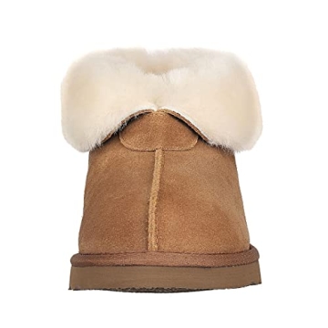PAMIR Women's Sheepskin Boot Slippers for Ultimate Comfort