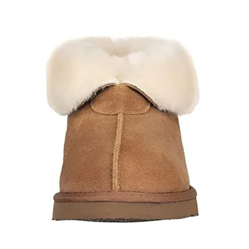 PAMIR Women's Sheepskin Boot Slippers for Ultimate Comfort