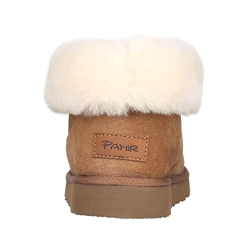 PAMIR Women's Sheepskin Boot Slippers for Ultimate Comfort