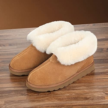 PAMIR Women's Sheepskin Boot Slippers for Ultimate Comfort