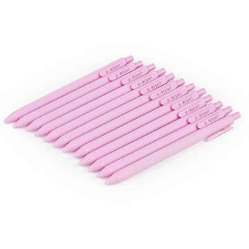 U-RIGHT 12 Pcs Gel Ink Pens Black Ink 0.5 mm Fine Point Smooth Writing Cute Pens for Office School (...