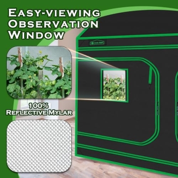 Green Hut 96x48 inch Lightproof Grow Tent for Indoor Gardening