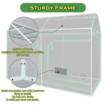 Green Hut 96x48 inch Lightproof Grow Tent for Indoor Gardening
