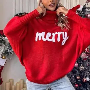 Funny Merry Christmas Sweater for Women 2024