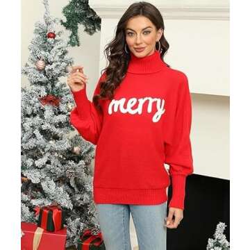 Funny Merry Christmas Sweater for Women 2024