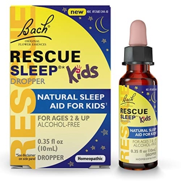 Bach RESCUE SLEEP KIDS Dropper 10mL, Natural Sleep & Stress Relief Aid, Homeopathic Flower Essence, ...