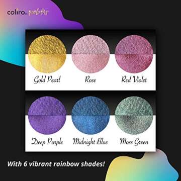 Coliro Finetec Artist Mica Watercolour M710 Rainbow Set