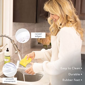 Oizeir Clear Acrylic Turntable - 4-Sections for Easy Organization