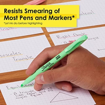 Sharpie Pocket Highlighters Mild Pastel 12-Count Chisel Tip