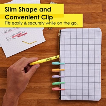 Sharpie Pocket Highlighters Mild Pastel 12-Count Chisel Tip