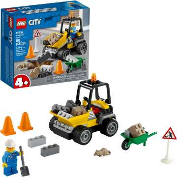 LEGO City Roadwork Truck 60284 Toy Building Kit for Kids