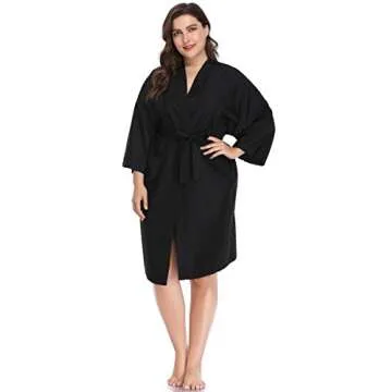 Salon Robes Smock for Clients, Hair Salon Client Gown Cape, Black