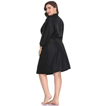 Salon Robes Smock for Clients, Hair Salon Client Gown Cape, Black