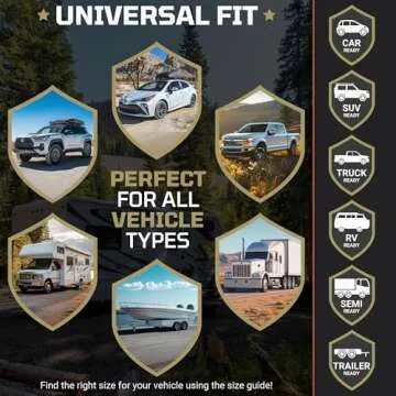 TIRESHIELD PRO Tire Covers Set of 4 - Heavy Duty All-Weather UV-Resistant Wheel Covers w/StormLock-System - Year-Round Protection for Your RV, Camper, Truck, Car & Trailer Tires w/ 26-28.75" Diameter