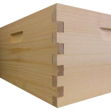 Busy Bees 'N' More Amish Made Langstroth Bee Deep/Brood Box w/Frames and Foundations