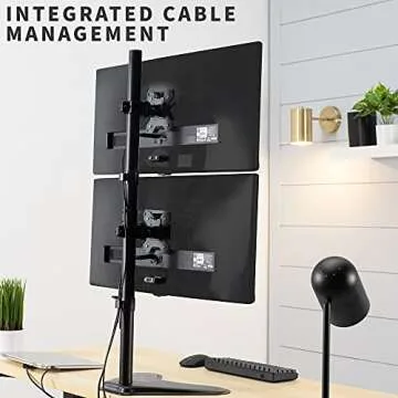 VIVO Dual Monitor Desk Stand - Durable Free-Standing Mount