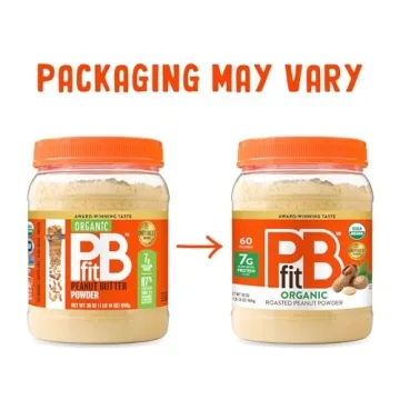 PBfit 30 Ounce Organic Peanut Butter Powder, Powdered Peanut Spread from Real Roasted Pressed Peanuts, 7g of Protein 7% DV, Gluten-Free, 60 calories, 87% less fat (Pack of 1)