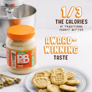 PBfit 30 Ounce Organic Peanut Butter Powder, Powdered Peanut Spread from Real Roasted Pressed Peanuts, 7g of Protein 7% DV, Gluten-Free, 60 calories, 87% less fat (Pack of 1)