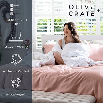 Olive + Crate Eucalyptus Cooling Duvet Cover for Comfort