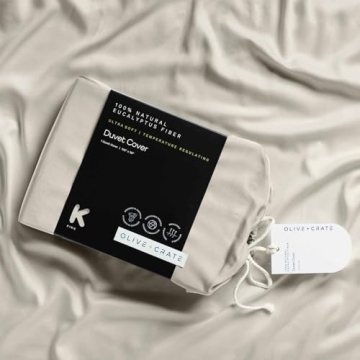 Olive + Crate Eucalyptus Cooling Duvet Cover for Comfort