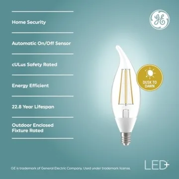 GE LED+ Dusk to Dawn Bulbs - Automatic Outdoor Security Lights