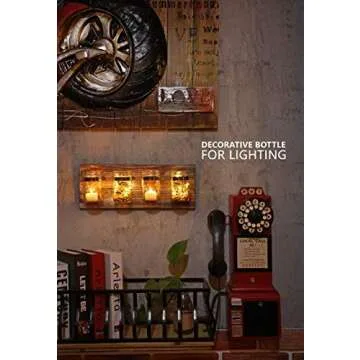 Toothbrush Holders Mason Jar Farmhouse Decor - Bathroom Organizer Farmhouse kitchen Gift Ideal for Hanging On Wall Kitchen Storage light coffee